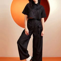 KASSUALLY Black Maxi Co-Ord Set-image-16