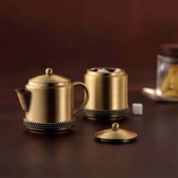 ellementry Masai Golden Brass Milk & Sugar Pot Set-image-18