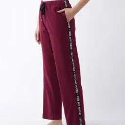 Miss Chase Maroon Cotton Pyjamas-image-88