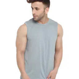 Chkokko Grey Cotton Regular Fit Sports T-Shirt-image-79