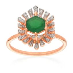 Malabar Gold and Diamonds Mine 18k Gold Art Deco Ring for Women-picture-49