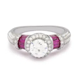 Anayra 92.5 Sterling Silver Sparkling Ring for Women-image-79