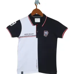 Monte Carlo Kids Navy & White Color Block Polo T-Shirt-picture-27