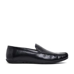 Teakwood Leathers Men's Black Casual Loafers-image-16