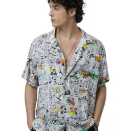 The Souled Store Multicolor Loose Fit Printed Shirt-picture-17