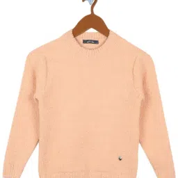 Monte Carlo Kids Peach Solid Full Sleeves Top-image-54