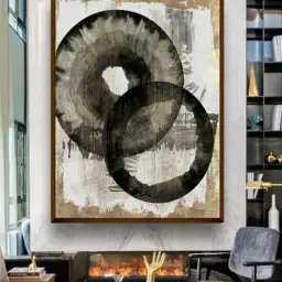 The Art House Abstract Multicolor Canvas Painting-19