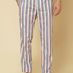 Urban Scottish Blue Cotton Blend Regular Fit Print Sleepwear-image-52