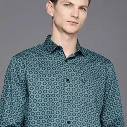 Allen Solly Pure Cotton Classic Fit Opaque Printed Casual Shirt-image-90
