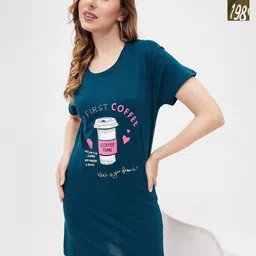 Christy World Women 2 Printed Extended Sleeves Applique T-shirt-image-94
