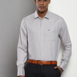 Tommy Hilfiger Khaki Cotton Regular Fit Structured Shirt-picture-10