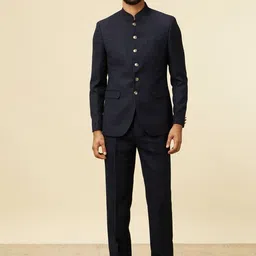 Manyavar Self Design Tailored Fit Two Piece Suits-image-9