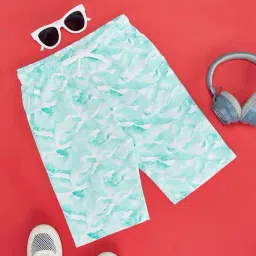 Pantaloons Junior Paradise Blue Cotton Printed Shorts-picture-35
