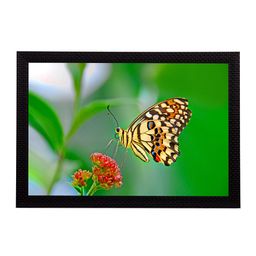 eCraftIndia Multicoloured Flower & Butterfly UV Wall Art-image-66