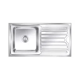Nirali BG Kitchen Sink Silent Square Series Mini 815x455 mm (32x18 inch) Satin Finish Stainless Steel, Olympia-image-57