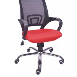 Rk Sitting  Low Back Mesh Office Chair with Chair For Office Red & Black-picture-3