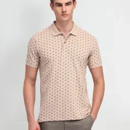 Arrow Sport Off White Cotton Regular Fit Printed Polo T-Shirt-picture-31