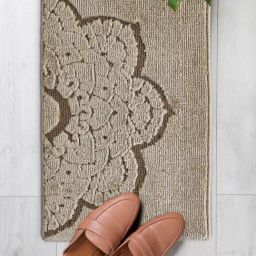 Saral Home Multi Polyester Geometric Door Mat-12