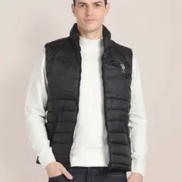 U.S. Polo Assn. Black Regular Fit Quilted Hooded Jacket-picture-35