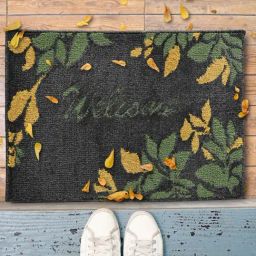 Saral Home Multi Polyester Geometric Door Mat-11