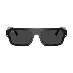 Ray-Ban Evolution Grey Polarized Rectangular Unisex Sunglasses-28