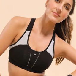 Enamor Black Non Wired Padded Sports Bra-21