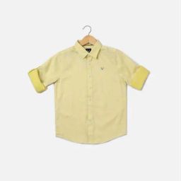 Allen Solly Boys Yellow Solid Full Sleeves Shirt-image-95