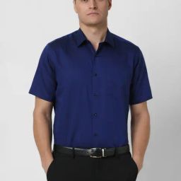 Van Heusen Blue Regular Fit Printed Cotton Shirt-image-68