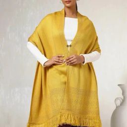 Soch Mustard Plain Shawl-picture-21