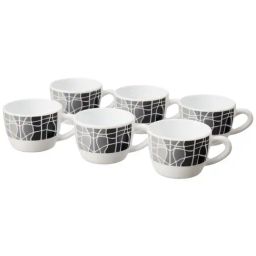 Larah by Borosil Multicolor Ceramic Opalware Tea Cup - Set of 6 140ml-25