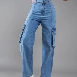 DOLCE CRUDO Blue Striped Jeans-image-48