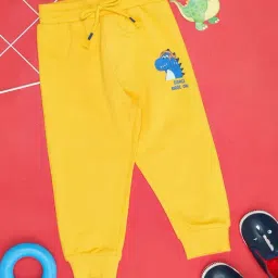 Pantaloons Baby Kids Yellow Cotton Printed Joggers-picture-48