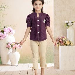 Aarika Girls Embellished Top with Trousers-picture-38