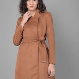 Crimsoune Club Brown Regular Fit Wrap Coat-35