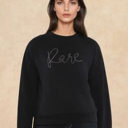 RAREISM Black Cotton Blend Solid Long Sleeves Sweatshirt-image-38