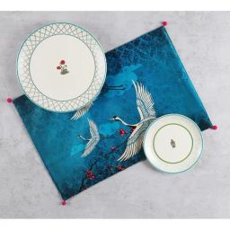India Circus By Krshna Mehta Multi Velvet Printed Placemats-42