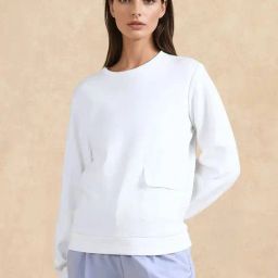 RAREISM Off White Cotton Blend Solid Long Sleeves Sweatshirt-picture-15