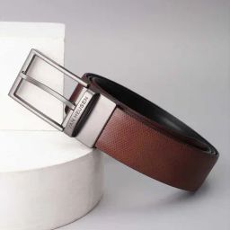 Van Heusen Brown & Black Textured Leather Reversible Formal Belt-45