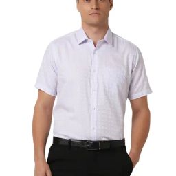 Van Heusen Purple Regular Fit Checks Shirt-image-75