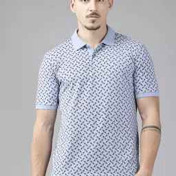 Park Avenue Printed Polo Collar T-shirt-picture-30