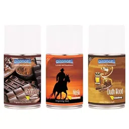 Airance 250 ml Each Chocolate, Musk & Oudh Wood Fragrance Automatic Air Freshener Refill Perfume Spray (Pack of 3)-image-79
