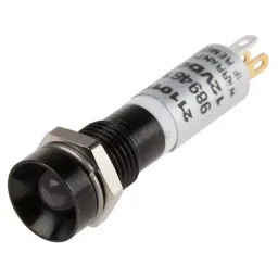 RS PRO Green, Red, Yellow Panel Mount Indicator 12V DC, Mounting Hole Size 8 mm, Termination Type Solder Tab, Model No 211011-19