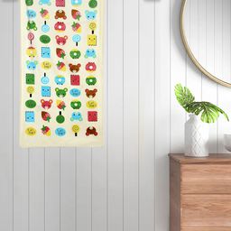 FABINALIV Yellow Cartoon Print Cotton Kids Bath Towel (110X56 cm)-image-18