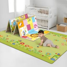 YAMAMA Forest Animal Theme Double Sided Water Proof Extra Large Fordable Foam Baby Play Mat Folding Mat  (Design May Vary - Multicolor)-image-26