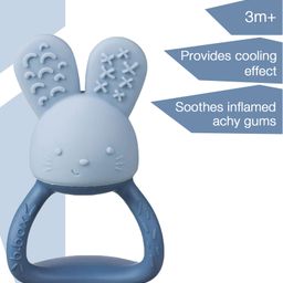 b.box Chill + Fill Sensory Teether - Refillable Cooling Relief for Teething Babies - Textured Silicone, Easy-Grip - Lullaby Blue-12