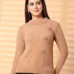 Clora Creation Women Woollen Pullover with Embellished Detail-image-25