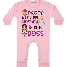 Arvesa Daddy & I Agree Mommy Is Boss Printed Bodysuit-image-13