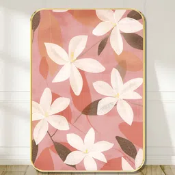 Myntra Elegant Homes Peach & White Floral And Botanical Wooden Wall Art-image-70