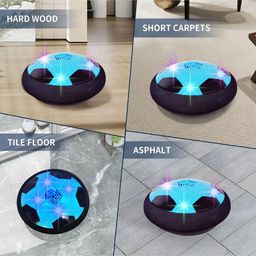 FunBlast Air Powered Hover Soccer Ball with Flashing Light  Blue image 2