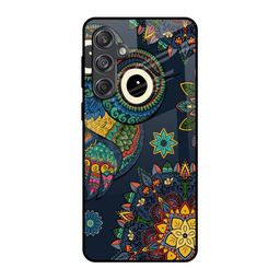 QRIOH Owl Art Printed Samsung Galaxy M55 5G Back Case-image-56